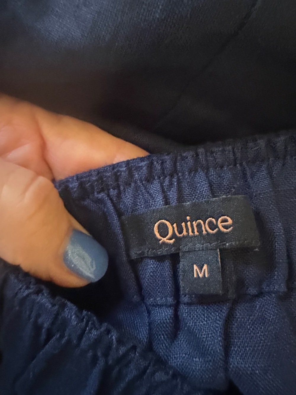 Quince Dark NavyBlue Linen Wide-Leg Jumpsuit- Size M - Picture 5 of 5
